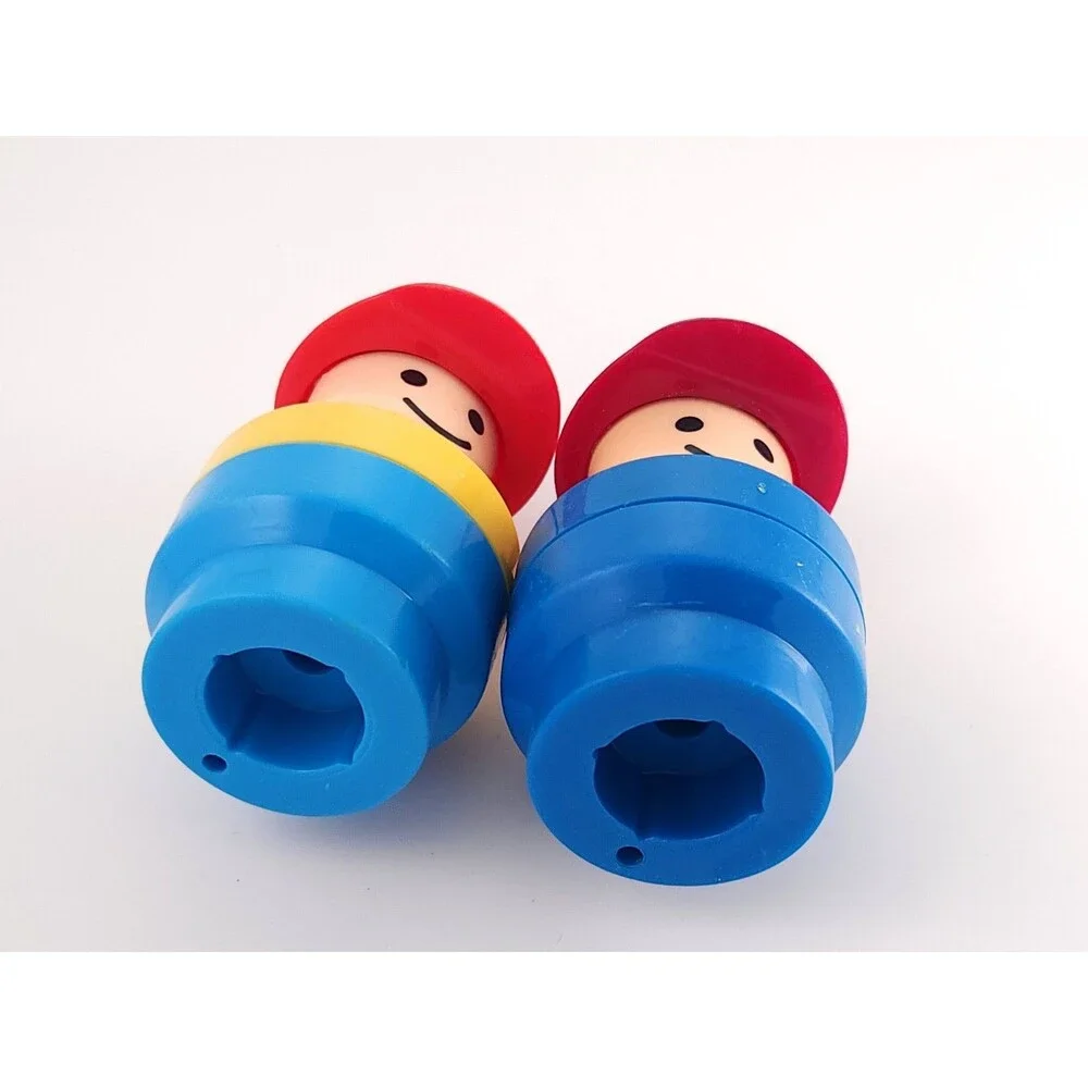Vintage Fisher Price Chunky Little People Construction Worker Fireman Lot of 2